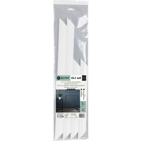 Cimaise en polystyrène HD 590 x 390 x 20 mm – Résistante à l'eau et aux chocs – Pour murs et plafonds – Lot de 1 cadre – Decoflair