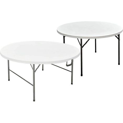 TAVOLO TONDO PIEGHEVOLE 'PARTY' Ø cm 120 x h. 74 - colore bianco