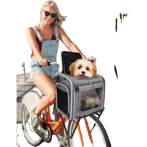 Hund Fahrradträger, langlebiges Material, praktisch für den täglichen Gebrauch, DUNKELGRAU (1/5)