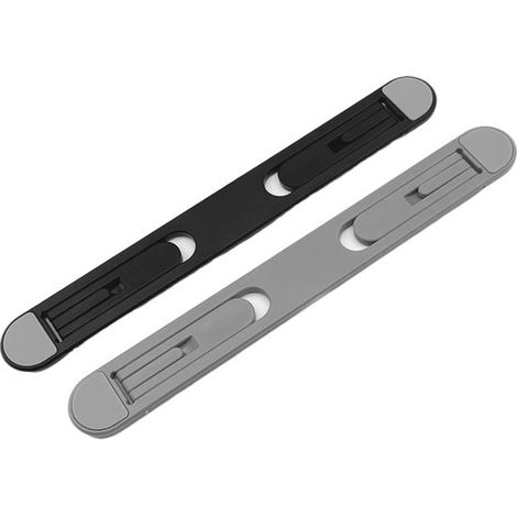 Supporto invisibile per laptop, dissipazione del calore, pieghevole, regolabile, con zaino retroilluminato, amplificatore per laptop, confezione da 2 (nero + grigio) (1/2)