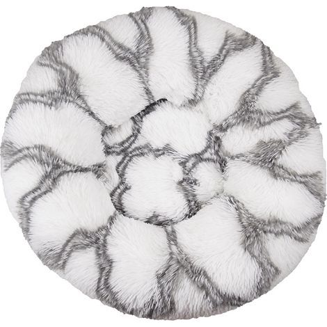 Cama para gatos, cojín suave y lavable para perros y gatos (gris y blanco, 70 cm) (1/5)