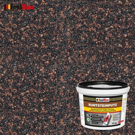 Buntsteinputz Mosaikputz BP 85 (schwarz, braun) 15 kg Profi Qualität (1/2)