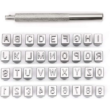 6 mm Metall-Lederstempel, Stanzwerkzeuge für Gürteltaschen, Hüte und Schuhe (Silber) (1/5)