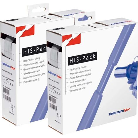 Hellermann Tyton 300-30643, gaine thermorétractable, polyoléfine, transparente (1/2)
