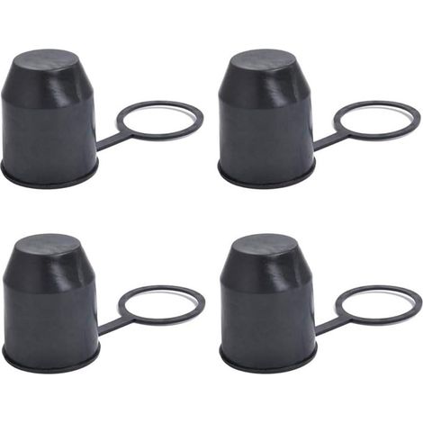 4er Set Anhängerkupplung Schutzkappe mit Sicherungsring für 50mm Kugelkopf (1/5)