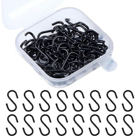 Bardusch-100 crochets en S acier inoxydable multifonctions, pour bijoux, décorations, artisanat, petits objets. (1/5)