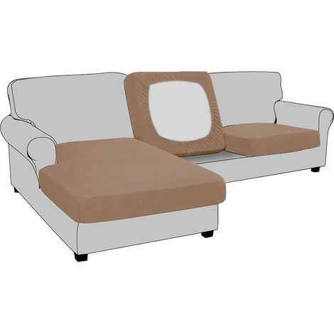 Housse de Coussin Extensible de canapé Housse de Protection pour Meubles Housse de siège de canapé Couvre pour Canapé Protege de Meubles Antipoussière (2 Places,Chameau) (1/5)