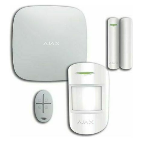 Ajax Kit antifurto wireless bianco HUB + GSM(2G) + LAN + SENSORI - 38168 - 20288
