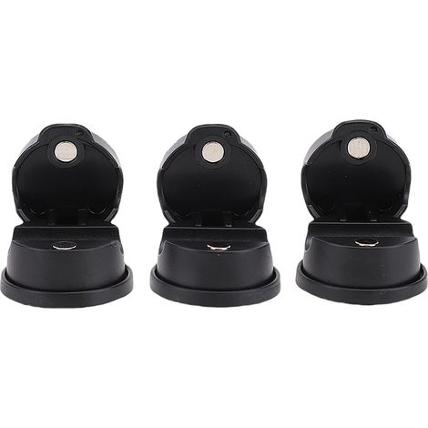 3PCS Clips Magnétiques Câbles Adhésifs Forts – Gestion Bureaux, Organisateur Fils Chargeur Téléphone Maison Bureau Voiture, Noir (1/5)
