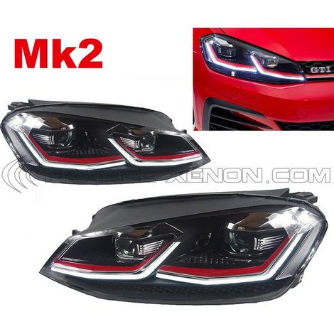 2x Feux avant GOLF 7 GTI Facelift MK2 Full LED pour Phase 2 - 2017 à 2022 - Sans codage - Plug&Play (1/5)