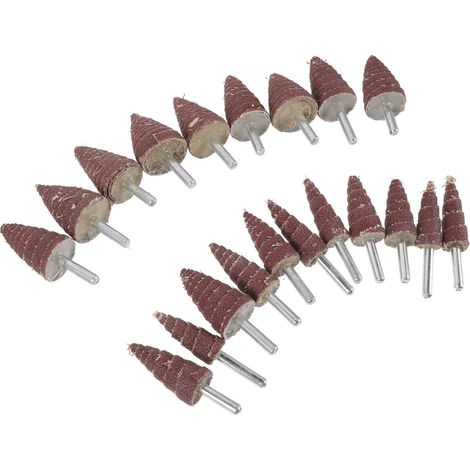 Roues à Lamelles Abrasives Coniques Marron 20 Pièces Tissu Abrasif, Rotatives, pour Ponçage à Différents Angles, Assortiment Multi-spécifications (1/5)