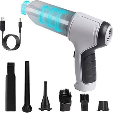 Aspirateur de voiture portable sans fil, mini aspirateur multifonctionnel puissant 3 en 1 (9 000 Pa, 120 W), étanche à la poussière, aspirateur portable (1/5)