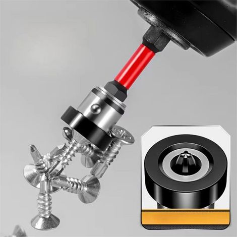Butée De Profondeur Pour Plaque De Plâtre - Anneau Magnétique Intégré - Compatible Perceuse Et Tournevis - 10 Pièces (1/5)