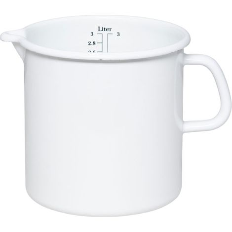 Riess Classic Weiss Küchenmaß/Messbecher Ø16 cm 3 Liter Emaille