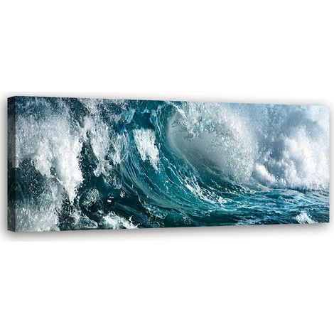 Tableau sur toile Vague océan 90x30 (1/5)
