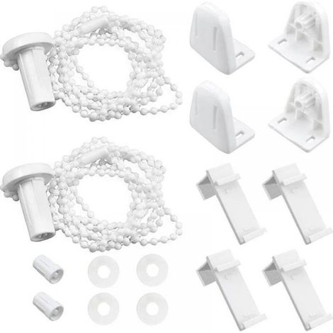 Kit Mécanisme Store Enrouleur - Support Fixation Sans Percage pour Tube 17 mm - Accessoires pour Stores Fenêtre - Lot de 2 (1/5)