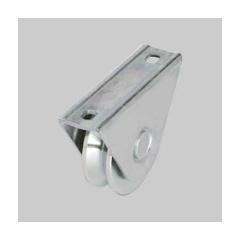 ruota con supporto esterno per cancelli gola y 80 mm