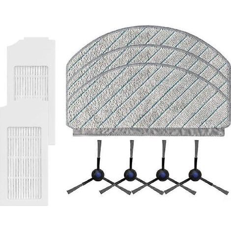 Pièces de rechange et accessoires pour aspirateurs Ecovacs Deebot N20 / N20 Plus / N20 Pro Plus : filtres HEPA, brosse latérale et chiffon de nettoyage. (1/5)