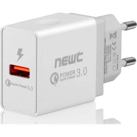 Chargeur Secteur Mural USB, Quick Charge USB 3.0 18W Ultra Rapide Adaptateur USB 3.0 pour S8/S9/S10/S21/S22/S22 Plus, iPad Pro/Air, Moto etc. (1/5)