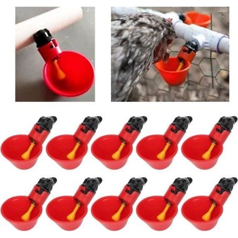 10pcs Automatic Waterer Chicken Waterers Poultry Pouch Bird Water 5x3.5x7cm abilityshop (1/3)