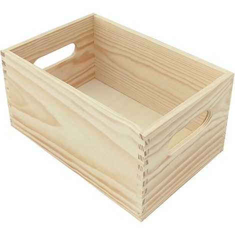 SANS MARQUE Caisse pin brut 30x20x15 cm