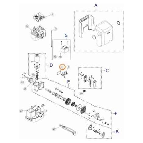 PD1764A0000 Espaciador deslizante DIY FILO 400 600 Pieza de repuesto original NICE PD1764A0000