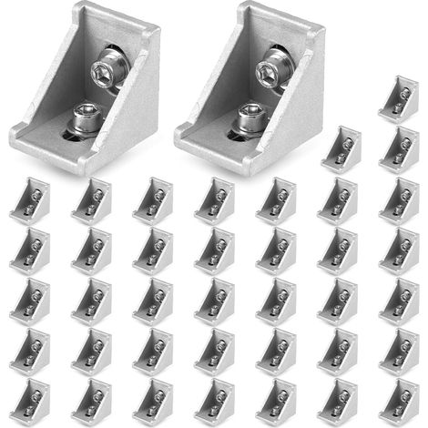 ® 40stk Befestigungsmaterial Winkel Befestigung , Aluprofil 30x30 Nut 8 Aluminium Aluprofil,für Aluprofil Winkel Wandhalter Montagematerial (1/5)