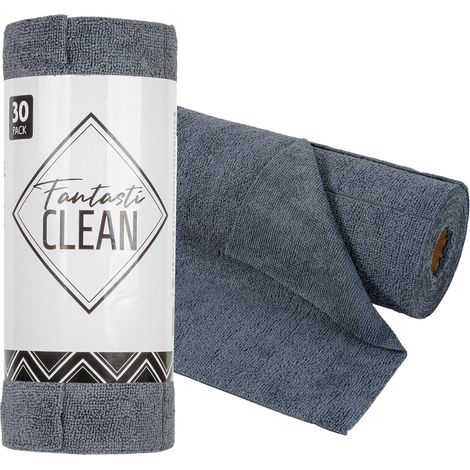 ROULEAU 30 CHIFFONS MICROFIBRE PRE-DECOUPES