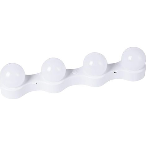 Specchio per il trucco a LED con 4 lampadine bianche, illuminazione a LED per il bagno, lampada portatile con ventosa, accessorio da viaggio per il trucco, installazione senza attrezzi, luce per la to (1/5)