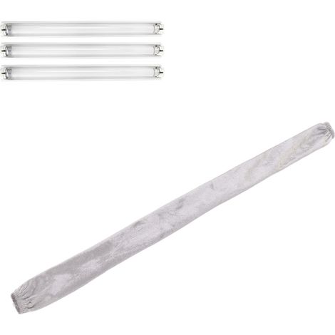 Housse de protection en velours amovible pour chaîne en fer inoxydable avec fermeture éclair, accessoire de luminaires à monter soi-même, gris. (1/5)