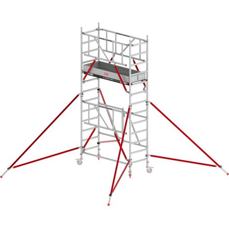 Altrex Klappgerüst RS Tower 54 Aluminium Holz-Plattform 0,75x1,85m mit Safe-Quick 4,8m AH