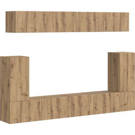 Conjunto de mueble de TV 5 uds. Roble artisan vidaXL (1/5)