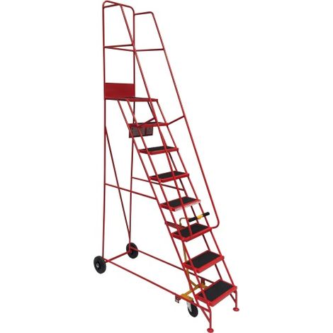 Narrow Industrial Mobile Step, Colour Blue (RAL : 5005), Size 4 Step