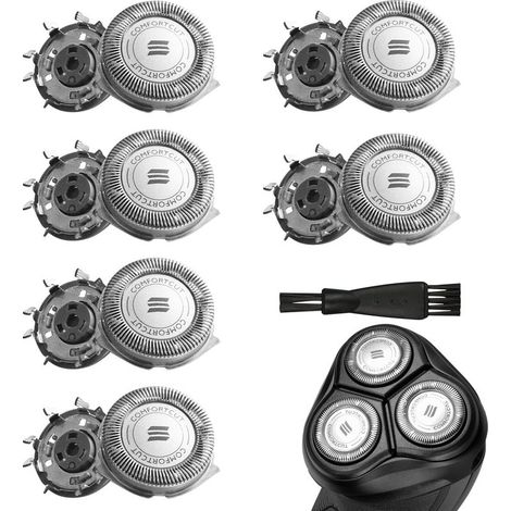 Lot 6 têtes rasoir SH50/30 compatibles Philips Union + brosse. Lames remplacement pour rasage doux et efficace. (1/5)