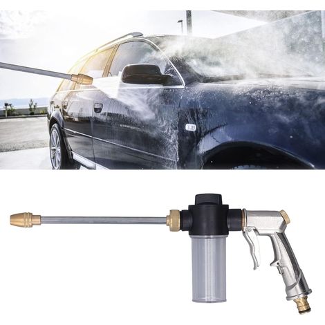Pistola ad Acqua per Lavaggio Auto ad Alta Pressione, Multifunzione Pistola Giardino Acqua, Rondella di Schiuma Strumento di Pulizia a Spruzzo, Flessibile e Regolabile (1/5)