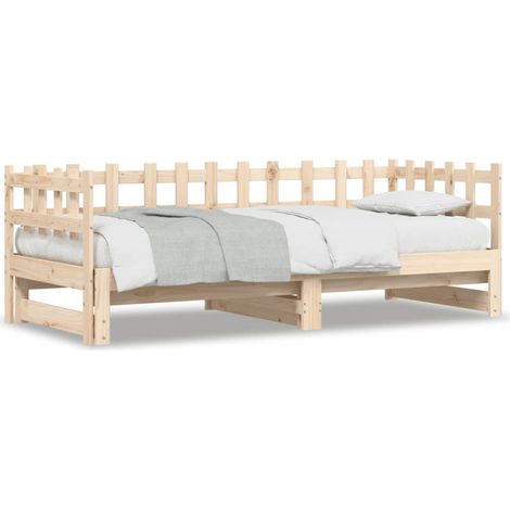 Lit coulissant,Lit Adulte,Lit gigognet 2x(90x200) cm Bois de pin massif861990 (1/5)