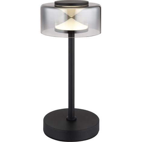 Globo - lampada da tavolo - BELINDA - nero - vetro - Ø 15cm - LED
