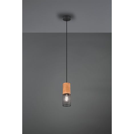 Aufhängung Tosh Schwarz 1xE27 Holz- und Metallkäfig Ø10 cm Trio Lighting (1/5)