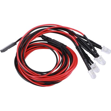 Phare LED carré 6 diodes pour TRX4 SCX10 II, éclairage toit voiture RC 1/10 échelle 90046 90047 (1/5)