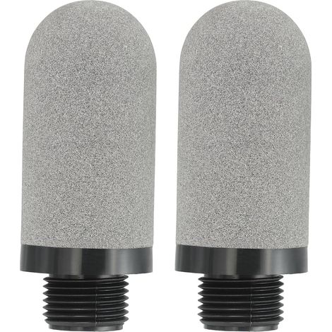 2Pcs tranquille pneumatique En Plastique G 3/8 Gris (1/5)