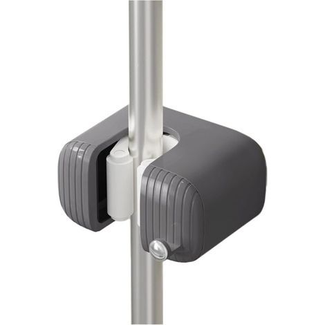 Porte-Balai, Pince d'organisateur de vadrouille Murale, Support de vadrouille à Balai Ferme pour Salle de Bain, Cuisine, Jardin, Rangement d'organisation de Garage,Gris,2PCS [Classe énergétiqu (1/4)