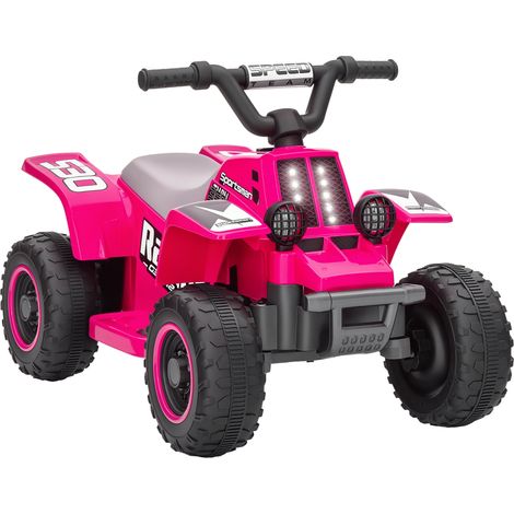 Elektrisches Quad Bike für Kinder, batteriebetrieben, fährt vorwärts und rückwärts, LED-Lichter, 18-36 Monate, Rosa