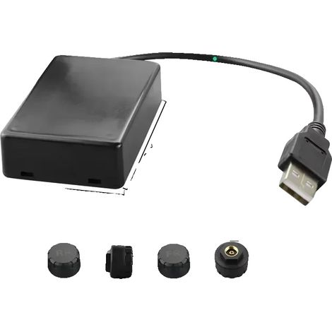 Sistema di monitoraggio della pressione degli pneumatici, schermo da 2,5 pollici, compatibilità Android, TPMS esterno (1/2)