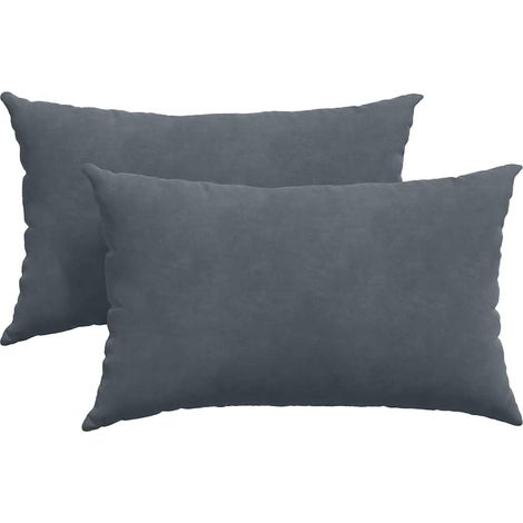 Maison Exclusive - Coussins de canapé 2 pcs Gris foncé 50 x 30 cm