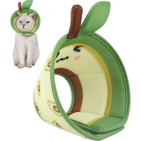 Collier de cône de Chat Cônes Doux pour Chats avec Motif Animal Mignon Donut pour Chatons, Chats et Chiens pour éviter Les morsures et arrêter de lécher Les plaies (1/5)