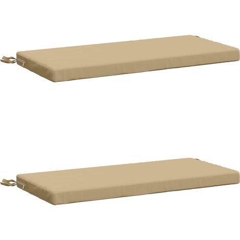 Coussins de banc 2 pièces SOEST 2 pc 100 % polyester Beige vidaXL