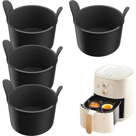 Muffin Cases Egg mould Poached Egg Cup Silicone Egg Mold for Air Fryer,Boiled Egg Mold,Egg Poacher Insert for Poaching Eggs & Eggs Benedict for Baking Cooking Breakfast Household Kitchen Gadg (1/3)