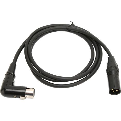 Câble Microphone XLR Mâle à Femelle 3 Broches, Connecteur Droit Mâle vers Femelle Anglé, Longueur 1.5m (4.9ft) (1/5)