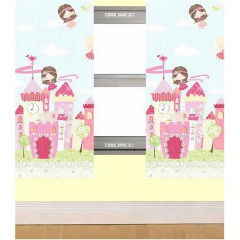 Rideaux doublés de Château de Fée - 168 cm x 183 cm (1/3)