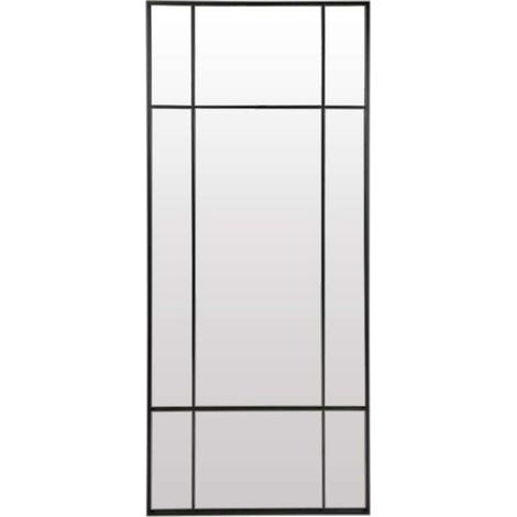 Espejo moderno tipo ventana Orlando acabado marco negro, 70cm(ancho) 170cm(altura) 3.5cm(fondo) (1/3)